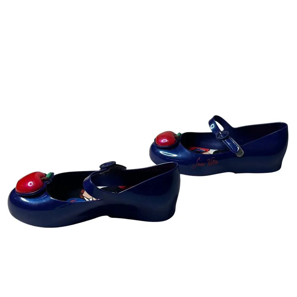 Mini Melissa Snow White Heels Disney Mary Jane Apple Shoes Kids Size 12 USA